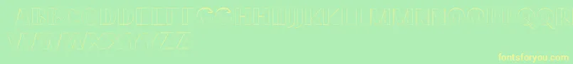 PassionsanspdcdAccentouter-Schriftart – Gelbe Schriften auf grünem Hintergrund