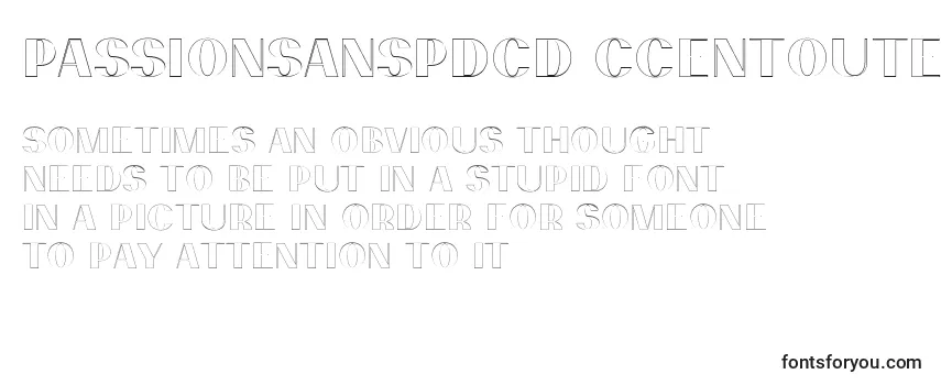 Review of the PassionsanspdcdAccentouter Font