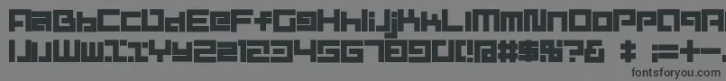 フォントD3MouldismAlphabet – 黒い文字の灰色の背景