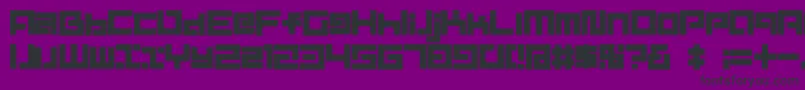 D3MouldismAlphabet Font – Black Fonts on Purple Background