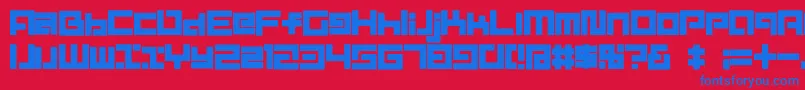 D3MouldismAlphabet Font – Blue Fonts on Red Background