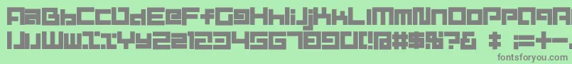 D3MouldismAlphabet Font – Gray Fonts on Green Background