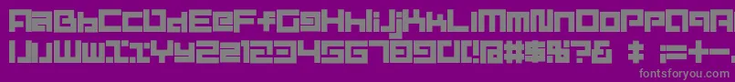 D3MouldismAlphabet Font – Gray Fonts on Purple Background