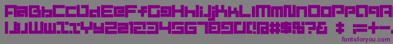 Шрифт D3MouldismAlphabet – фиолетовые шрифты на сером фоне