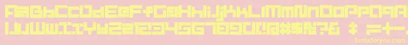 D3MouldismAlphabet Font – Yellow Fonts on Pink Background