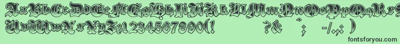 GothikSteel Font – Black Fonts on Green Background