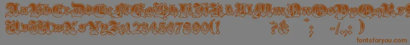 GothikSteel Font – Brown Fonts on Gray Background