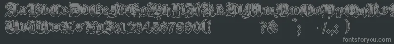 GothikSteel Font – Gray Fonts on Black Background