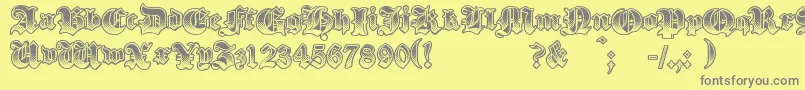 GothikSteel Font – Gray Fonts on Yellow Background