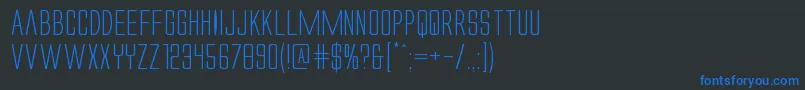 Alienleagueiiexpand Font – Blue Fonts on Black Background