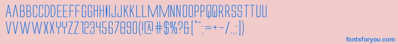 Alienleagueiiexpand Font – Blue Fonts on Pink Background