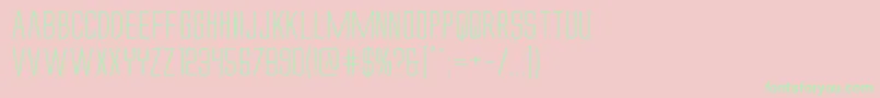 Alienleagueiiexpand Font – Green Fonts on Pink Background