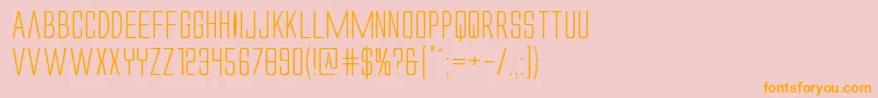 Alienleagueiiexpand Font – Orange Fonts on Pink Background