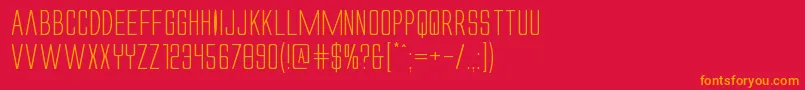 Alienleagueiiexpand Font – Orange Fonts on Red Background