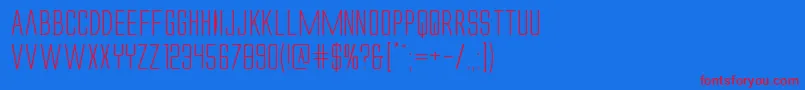 Alienleagueiiexpand Font – Red Fonts on Blue Background