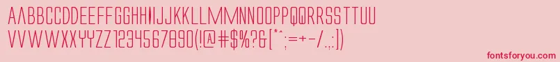 Alienleagueiiexpand Font – Red Fonts on Pink Background