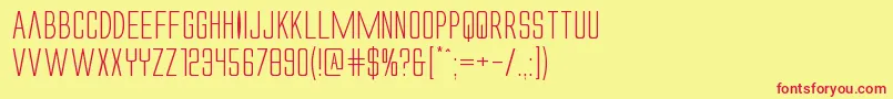 Alienleagueiiexpand Font – Red Fonts on Yellow Background