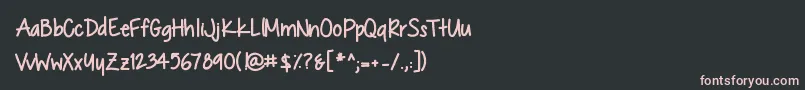 Шрифт ChocolateCoveredRaindropsBold – розовые шрифты на чёрном фоне
