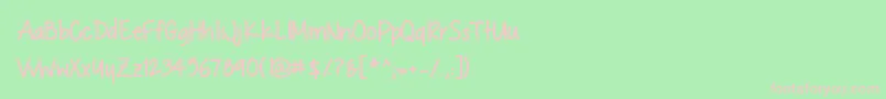 ChocolateCoveredRaindropsBold Font – Pink Fonts on Green Background