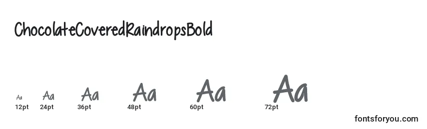 ChocolateCoveredRaindropsBold Font Sizes
