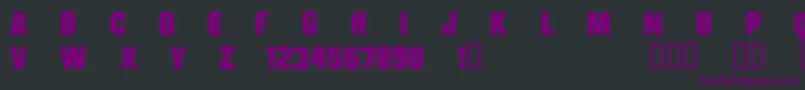 フォントCfbadcopsRegular – 黒い背景に紫のフォント