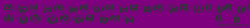 Letterbuildingsroundcontrast Font – Black Fonts on Purple Background