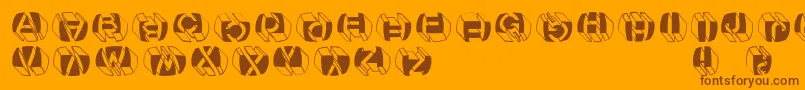 Letterbuildingsroundcontrast Font – Brown Fonts on Orange Background