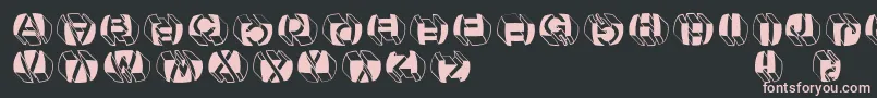 Letterbuildingsroundcontrast Font – Pink Fonts on Black Background