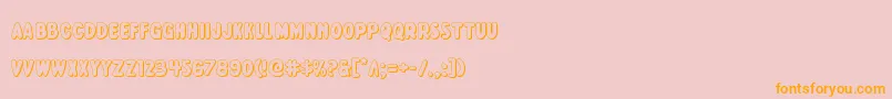 Excelsiorcomics3D Font – Orange Fonts on Pink Background