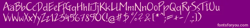 Jkb35C Font – Pink Fonts on Purple Background