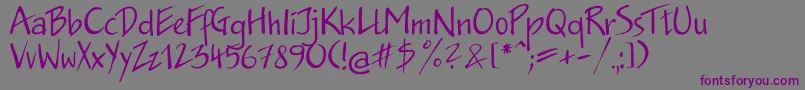 Jkb35C Font – Purple Fonts on Gray Background