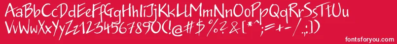 Jkb35C Font – White Fonts on Red Background