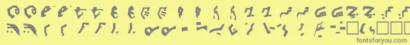 DecepticonGraffiti Font – Gray Fonts on Yellow Background