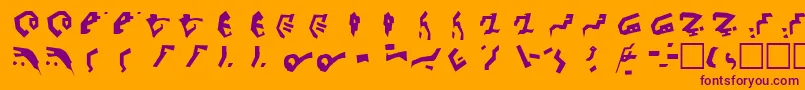 fuente DecepticonGraffiti – Fuentes Moradas Sobre Fondo Naranja