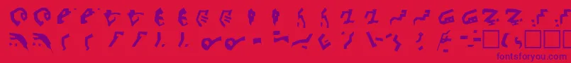 DecepticonGraffiti Font – Purple Fonts on Red Background