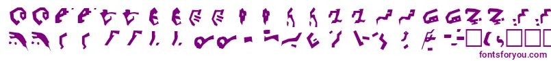 Шрифт DecepticonGraffiti – фиолетовые шрифты на белом фоне