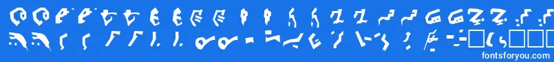 Шрифт DecepticonGraffiti – белые шрифты на синем фоне