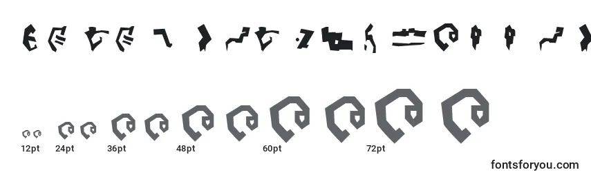 Размеры шрифта DecepticonGraffiti