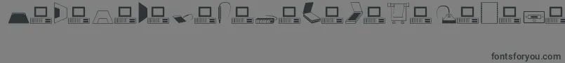 Computer Font – Black Fonts on Gray Background