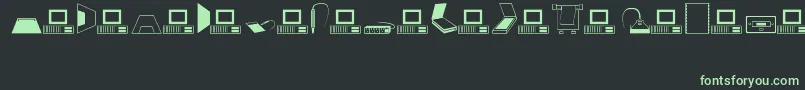 Fonte Computer – fontes verdes em um fundo preto