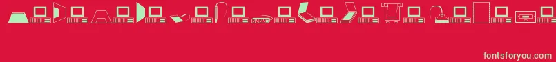 Computer Font – Green Fonts on Red Background