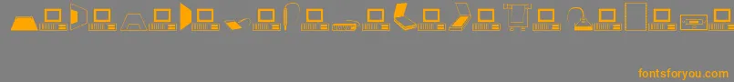 Computer Font – Orange Fonts on Gray Background