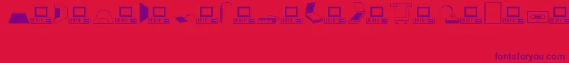 Computer Font – Purple Fonts on Red Background