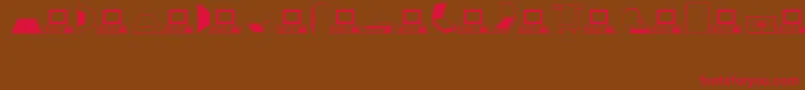 Computer Font – Red Fonts on Brown Background