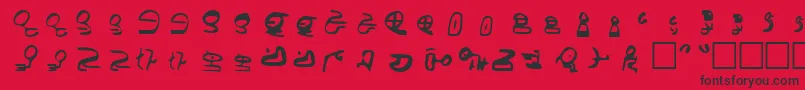 Id4AlienScript Font – Black Fonts on Red Background