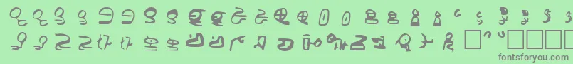 Id4AlienScript Font – Gray Fonts on Green Background