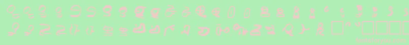 Czcionka Id4AlienScript – różowe czcionki na zielonym tle