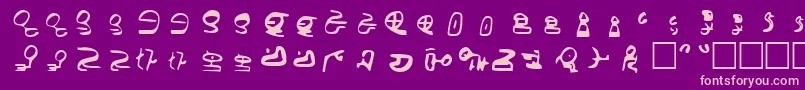 Id4AlienScript Font – Pink Fonts on Purple Background