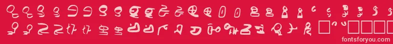 Шрифт Id4AlienScript – розовые шрифты на красном фоне