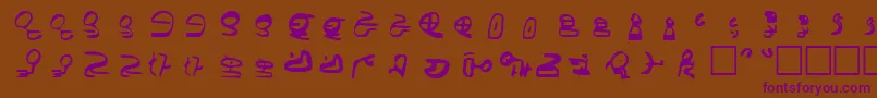 Id4AlienScript Font – Purple Fonts on Brown Background